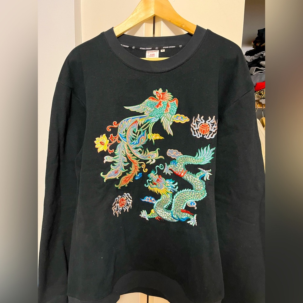 Opening Ceremony embroidered Chinese dragon sweatshirt